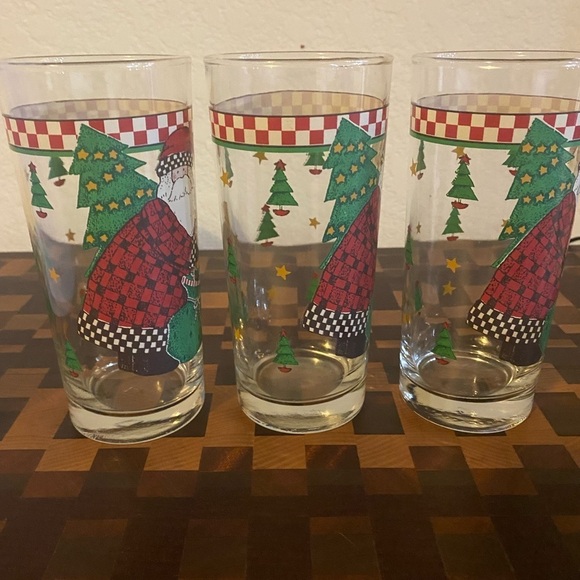 Vintage Debbie Mumm Set Of 3 Magic of Santa Christmas Festive Holiday Tumblers - Picture 8 of 11